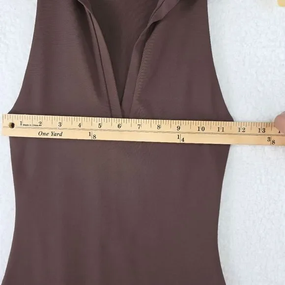 Babaton Golf Sleeveless Bodycon Dress Brown Size XS - Picture 7 of 10